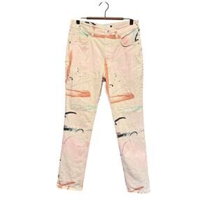 Anthropologie x Moglea Ultra High Rise Straight Slim Artistic Jeans Women's 27